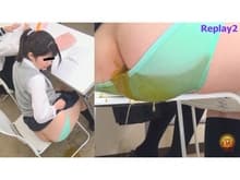 学習塾隠撮 腹痛女学生の漏れ出るおならと滴る下痢便 サンプル画像 6